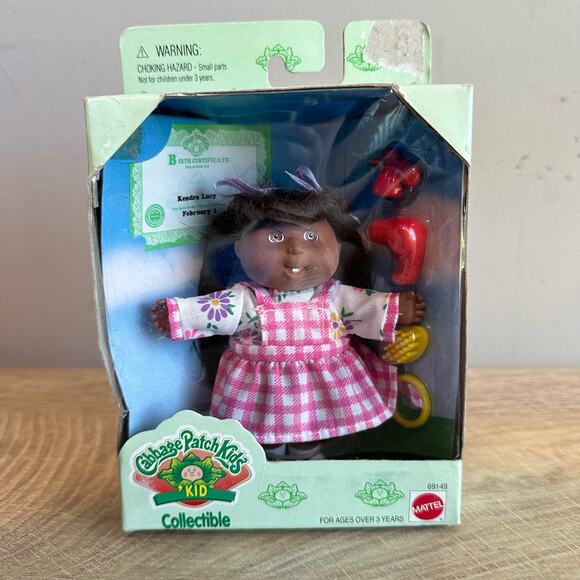 1995 NIB Cabbage Patch Baby Mini Doll Collectible Kendra Lucy - Picture 1 of 10